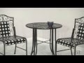 International Caravan Mandalay Wrought Iron Patio Bistro Set - Product Review Video