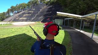 クレー射撃 練習 スキート ジャパンルール 5番射台@長野県営射撃場