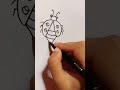 how to draw ladybird 🐞 with letter.........a draw ladybird shorts reels vairal trending love