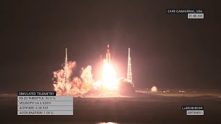 Launch of NASA's SLS Block 1 Rocket with the Artemis I Spacecraft