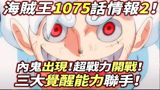 海賊王1075話情報2：內鬼出現！超戰力開戰！三大“覺醒能力”聯手！