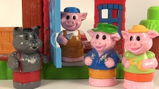 Mega Bloks Les trois petits cochons et le loup 3 Little Pigs Playset Jeu de Construction Megablocks