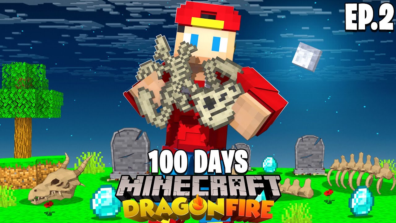 100 Days In Minecraft Dragon Fire Episode 2 Youtube