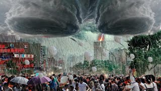 No mercy for China! Massive Tornado hit Fuxin, Liaoning, China | Tornado in china