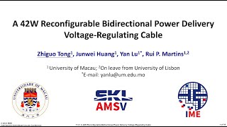 A Bidirectional Voltage-Regulating USB Cable,  ISSCC 2023 Demonstration Video 11.6