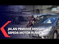 Jalur Pemudik Sepeda Motor Rusak dan Berlubang karena Pengerjaan Proyek Tol Becakayu