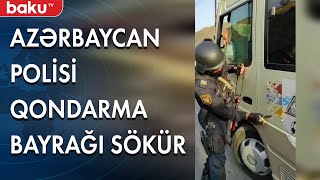 Gorus-Qafan yolunda qondarma respublikanın bayrağı olan maşınlar təmizlənir - Baku TV