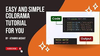 Get coloured outputs in your code.!! | Colorama Module - Tutorial | Source Code | Python | English |