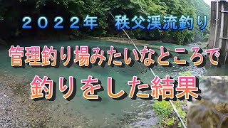 2022年秩父渓流釣り　管理釣り場みたいなところで釣りをした結果