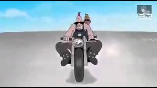 funny cartoon rider motorbike ជើងខ្លាំងខាងជិះម៉ូត៉ូរ