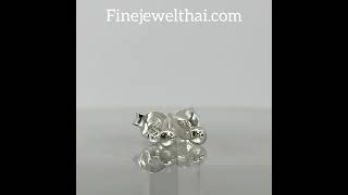 Finejewelthai-ต่างหู-ต่างหูเงินแท้-Silver-Earring-Design-E104800