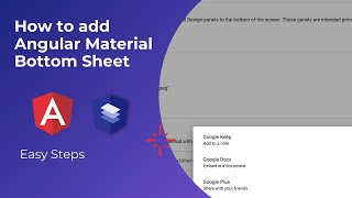 How to add Angular Material Bottom Sheet?