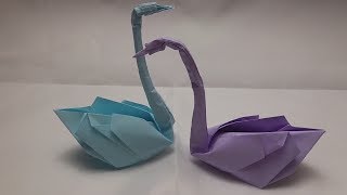 How to fold swans, origami teaching videos, hand-made art Origami