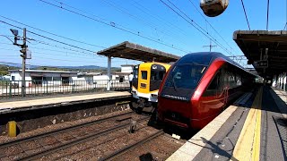 近鉄特急 通過、発車映像集 伊賀神戸駅にて【特急ひのとり3つ】 Kintetsu Limited Express Trains