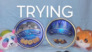 Trying Royal Dansk flavored cookies