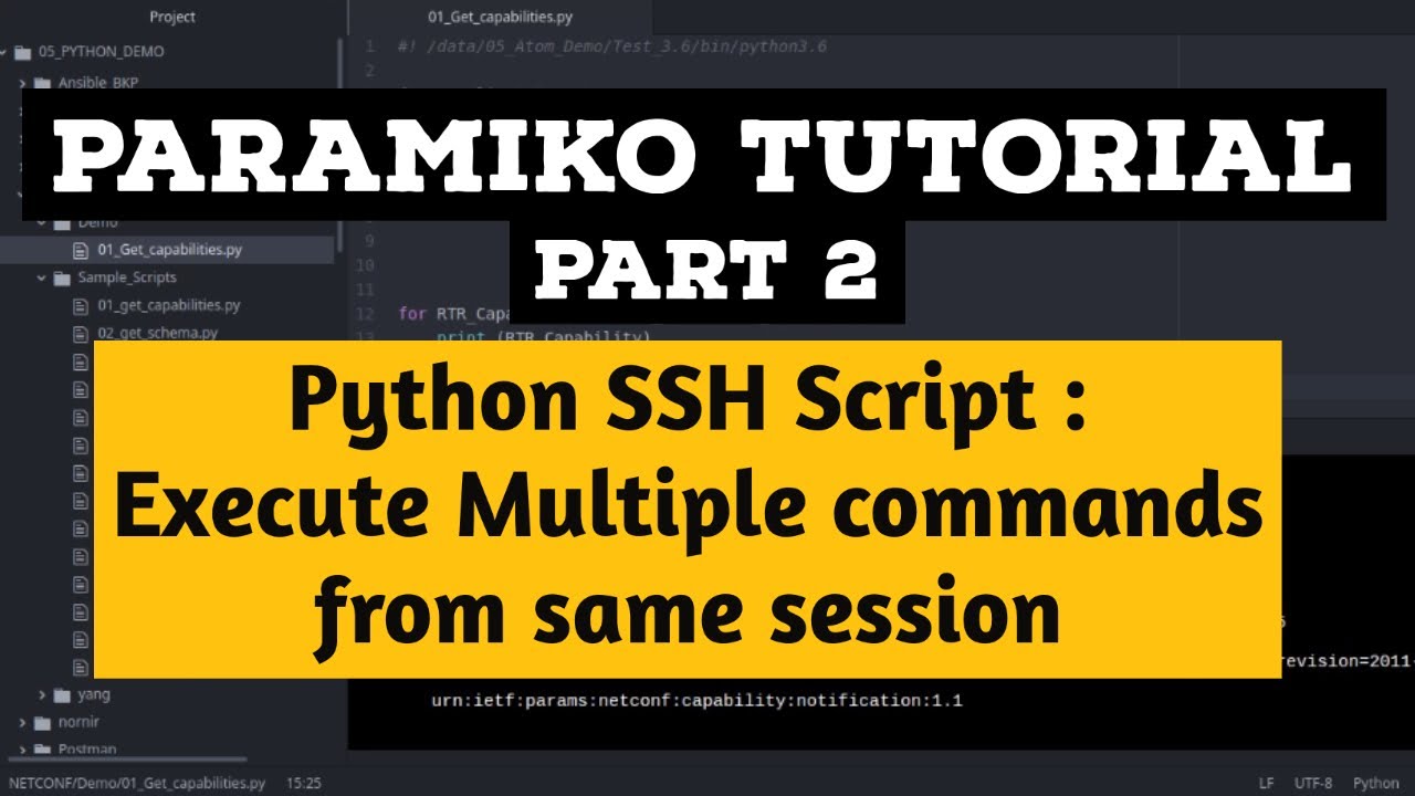 Paramiko Tutorial Part2 Python Ssh Execute Multiple Commands In Same
