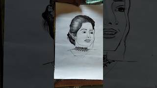 easiest Rashmika Mandana face portrait drawing  | easy tollywood actress portrait  drawing