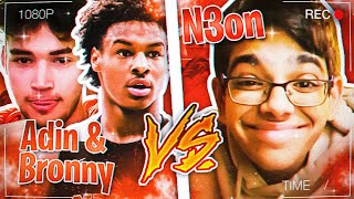Bronny James and Adin go Against Ronnie 2k's Son in $2000 Wager... It got HEATED!!! (NBA 2K20)