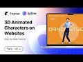 Part 1 - How to Create a 3D Website with Character Animation in @splinetool  and @Framer