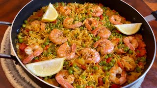 Riz aux Crevettes Façon Paella Rapide et Divin