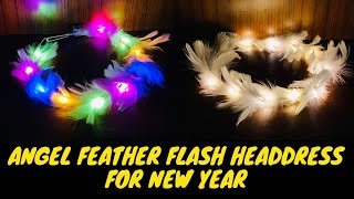 Angel Feather Flash Headdress for New Year or Birthday