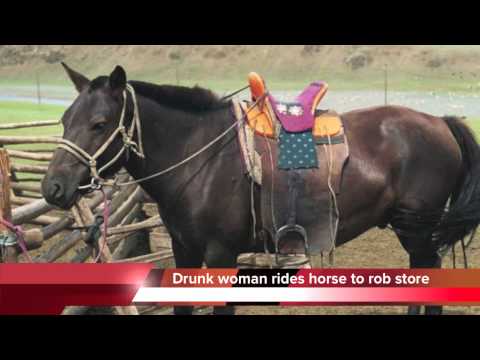 Drunk Woman Rides Horse To Rob Store - Christine Saunders - YouTube