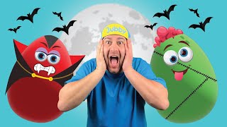 What's inside the Spooky Surprise Eggs 👻🥚 Kids Halloween Songs | Jubby