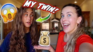 SURPRISING my TWIN sister by PAYING OFF her STUDENT LOANS