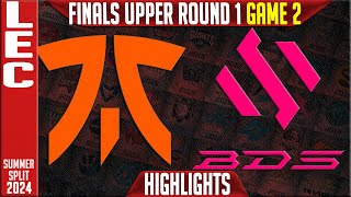 FNC vs BDS Highlights Game 2 | LEC Season Finals Summer 2024 Upper Round 1 | Fnatic vs Team BDS G2