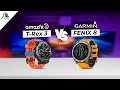 Amazfit T-Rex 3 vs Garmin Fenix 8 – Battle of Rugged Smartwatches