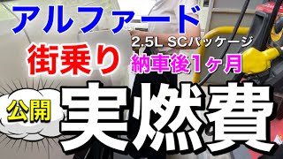 アルファード納車１か月の街乗り実燃費を大公開／これはかなり厳しい！？／おまけ動画は１分で出来るナンバープレート隠しの作り方