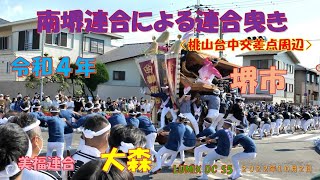 令和４年　堺だんじり　南堺連合による連合曳き　大森〈美福連合〉（２０２２年１０月２日）LUMIX DC S5