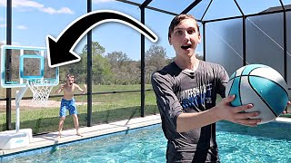 LAST TO MAKE TRICK SHOT HAS TO JUMP INTO POOL! | Match Up