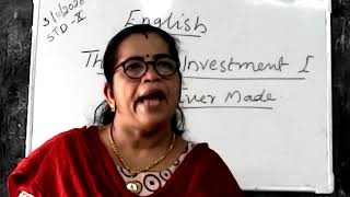 STD: X || ENGLISH || UNIT - 3 || LESSON - 1 || THE BEST INVESTMENT I EVER MADE || by SYLA T.S