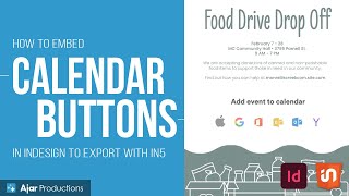 How to Embed Calendar Buttons in InDesign and Export to HTML5 with in5