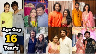 Sandalwood Famous Celebrities Couples Age Gap || Kannada Star Couples Age Gap| Husband Wife Age Gap