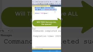 SQL Trick | How to remove all spaces? | TRIM | REPLACE
