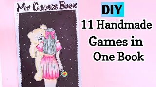 11 EASY PAPER GAMES IDEAS / DIY Cute Gaming Book / How to make paper gaming book / DIY Paper Games