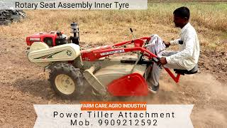 VST SHAKTI 130DI Power Tiller With Rotary Seat Assembly Inner Tyre