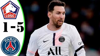 PSG vs Losc Lille 5-1 Full Extended Highlights & All Goals |  League 1 | 2022  | HD