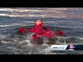 Reporter experiences how Coast Guard does cold water training