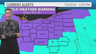 Cleveland weather: Extreme cold warnings go into effect tonight and go through Wednesday morning