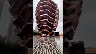 Hudson Yards in the rain, West Midtown Manhattan, New York City