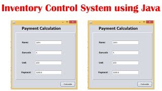 Inventory control system using Java