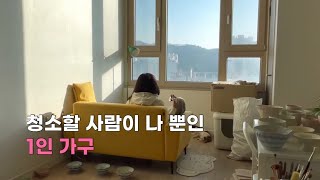 집순이의 집생활)) 하루종일 청소했지만 티는 안 나는