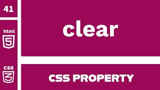 CSS Property : clear explained !