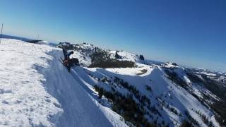 Hucking the High Cornice on the Wall- Kirkwood, CA