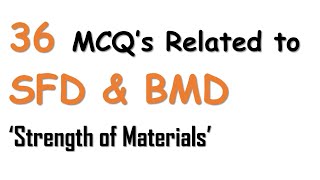 MCQ's for SFD and BMD | Strength of Materials | Civil Engineering