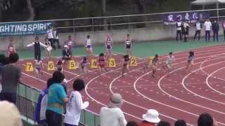 2015年東京都高校陸上選手権第1支部予選会 女子100m決勝1レース