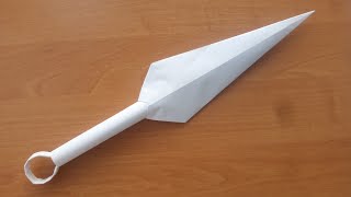 Как сделать Кунай из бумаги 🤺 How to make paper kunai